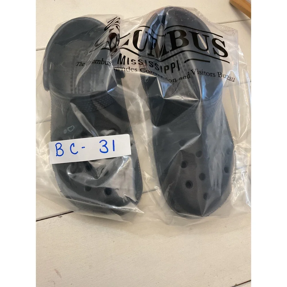 Crocs Classic Clog Black Men Size 8 Women's 10 Wide Slip‎ On Casual Shoes